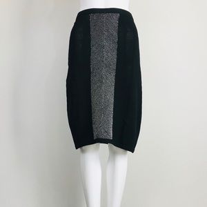 EDUN knit skirt with beads panel front